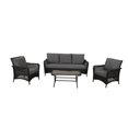 thumbnail image 1 of Durham Park Black 4PC Conversation Set, 1 of 2