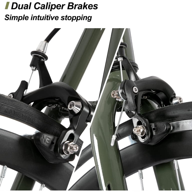 Front & Rear Brake Set For Single Speed/Fixie Bikes – Alloy U-Brakes With Levers & Pads, Easy Installation
