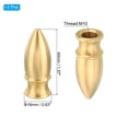 thumbnail image 2 of Uxcell M10 Thread Lamp Finial Cap Knob Brass Lamp Shade Harp Top Screw Caps Decoration Light Fixture 16x40mm 2 Pack, 2 of 6