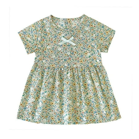 

Baseball Smocked Dress Baby Girl Flower Baby Girls Dress & Toddler Short Sleeve Organic Cotton