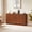 Walnut, variant on Noble House Illis 63" Modern Buffet Cabinet, Vertical Stripe Sideboard with Curved Wave Design and TV Stand, Black