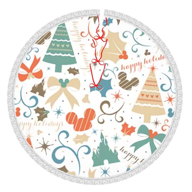 Faldas para árbol de Navidad de 36 pulgadas con texto "Merry Christmas", tapete para árbol de Navidad para vacaciones de invierno, falda para árbol de Navidad para decoraciones navideñas rústicas