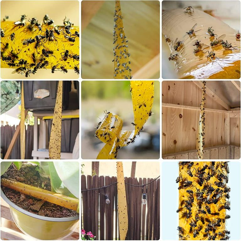 Insect-proof, Yellow Fly Strips Indoor Sticky Hanging, Fly Strips