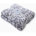 thumbnail image 1 of Ultra Soft Micro Plush White Grey Leopard Blanket (51x63 Inches) Warm Reversible Cheetah Blanket Leopard Pattern Throw For Couch Bed Sofa, 1 of 5