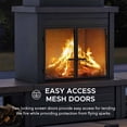 thumbnail image 4 of Sunjoy Wood Burning Fireplace – Matte Black Outdoor Steel Fireplace with Chimney, Log Holders, Fireplace Tool, and PVC Cover, 4 of 10
