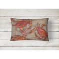 thumbnail image 2 of Carolines Treasures 8742PW1216 Cooked Crabs on Faux Burlap Canvas Fabric Decorative Pillow, 12H x16W, multicolor, 2 of 3