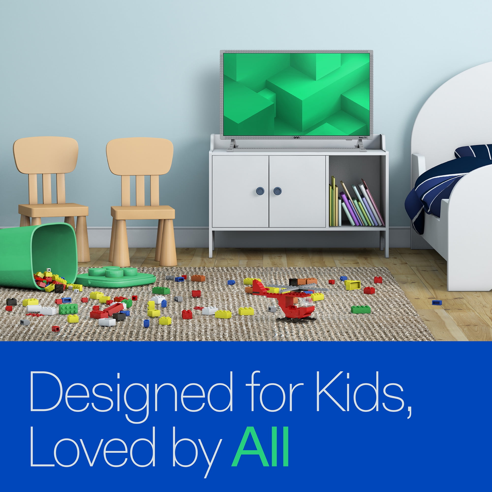 onn 32" 1080P FHD Building Block Smart Roku TV - Gray (TVBBGRY36014570)