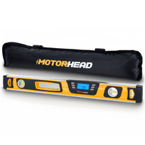 MOTORHEAD 24-Inch 0° - 180° SMART DIGITAL Level, LCD Screen, Audible Alerts, Water, Dust & Shock Resistant, Magnetic Bottom