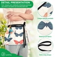 thumbnail image 4 of Yayeee Waist Apron with Pockets for Cooking Waterproof Half Server Aprons, Orange Butterflies, 4 of 7
