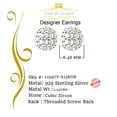 thumbnail image 4 of King of Bling's Aretes Para Hombre 925 Yellow Silver 1.68ct Cubic Zirconia Round Women's Earring, 4 of 10