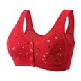 3Pc Daisy Bras For Older Women 2024 Summer Breathable Front Button Bra