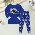 thumbnail image 2 of Kakishop Holiday Pajamas for Kids Little Big Boy Pajamas Sets Cotton Pjs Kids Jammies (Blue,8-9 Years), 2 of 6