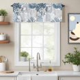 thumbnail image 2 of Summer Marine Life Valance Curtain Graffiti Corals Shell Sea Conch Starfish Lake Blue Window Valances Rod Pocket Short Curtains Window Treatments for Kitchen Bedroom Bathroom Laundry 54" x 18", 2 of 9