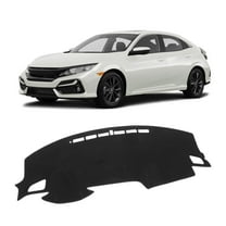 GUANGHUI Car Dash Cover Mat for Civic 2016-2018 2019 2020 2021 (Hatchback/Sedan/Coupe) Polyester Non-Slip Center Console Dash Cover Interior for Civic Accessories Sunshade Windshield Glare