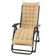 thumbnail image 2 of TOPCHANCES Lounge Chaise Chair Cushion, Tufted Soft Comfort Deck Chaise High Back Cushion, Outdoor Indoor Rocking Chair Padded with Ties for Patio Furniture, Beige, 43''x16'', 2 of 8