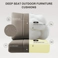 thumbnail image 6 of Bellefurn Outdoor Seat Cushions 24 X 24 X 6 inch for Patio Furniture,Outdoor Chair Cushions Outdoor Deep Seat Cushion with Water Resistant & Removable Cover Patio Cushions for Wicker Chair,Sofa,Couch, 6 of 9