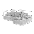 thumbnail image 3 of GNIXUU 108.3" Modular Sectional Sofa, Cloud Boneless Couch for Living Room, Bedroom and Apartment, Convertible L-Shape Couches with Chaise,Oversized Deep Seat 3-Seater Sofas (Brown,Right Facing), 3 of 7