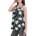 thumbnail image 3 of JuneFish Women's Tank Tops Summer Sleeveless Tunic Pleated Floral Print Casual Blouse, 3 of 6