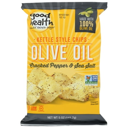 CRACKED PEPPER & SEA SALT OLIVE OIL KETTLE STYLE CHIPS, CRACKED PEPPER & SEA SALT OLIVE OIL