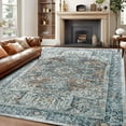 thumbnail image 2 of TWINNIS Vintage Rugs Area Rugs Non-Slip Rugs for Living Room,4'x6',Blue, 2 of 7