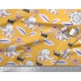 thumbnail image 2 of Soimoi Poly Georgette Fabric Leaves,Tree Stump & Baby Elephant Kids Printed Craft Fabric by The Yard 52 Inch Wide, 2 of 3