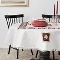 thumbnail image 2 of Emerald Tablecloths With Cutwork And Embroidered Roses Design 70" Round - In White, 2 of 8