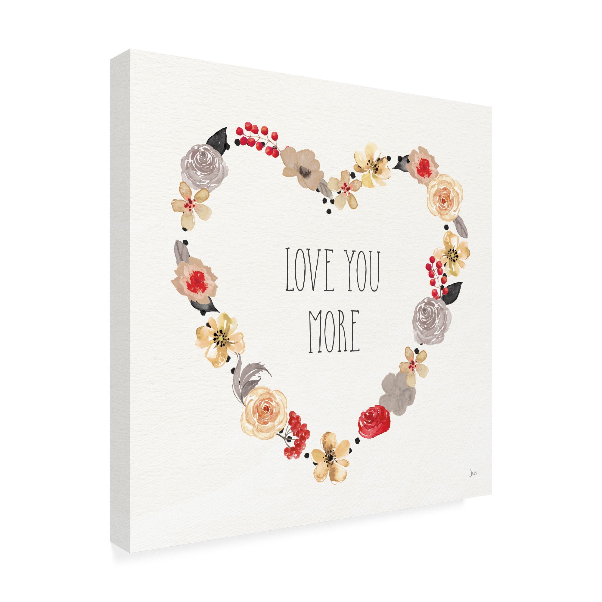 Trademark Fine Art 'Love You More I Neutral' Canvas Art by Jess Aiken