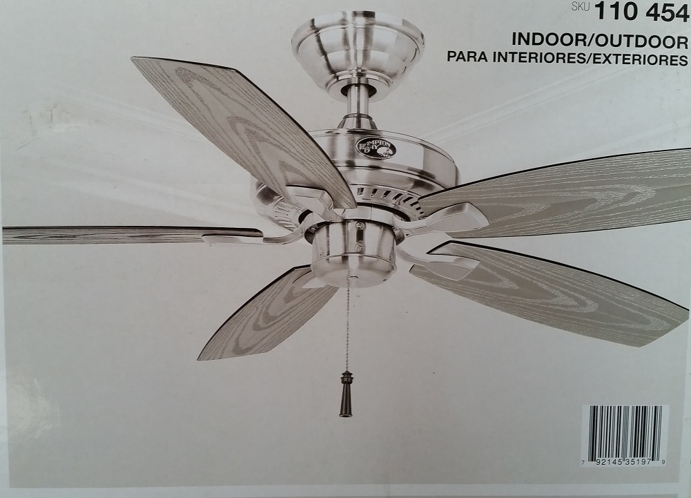 ☆新品訳あり大特価！Hampton Bay Gazebo Ⅱ42 in Outdoor/Indoor Ceiling Fan シーリングファン  YG187-NI 5枚羽根【J0911W5】