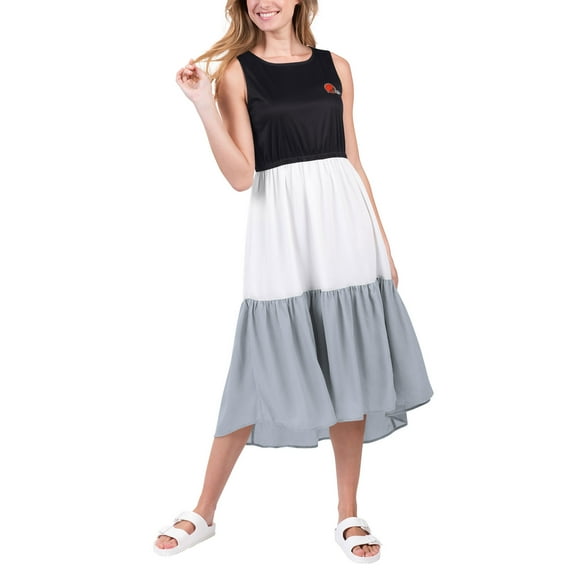 Women's G-III 4Her by Carl Banks Black/Gray Cleveland Browns 12th Inning Colorblock Dress