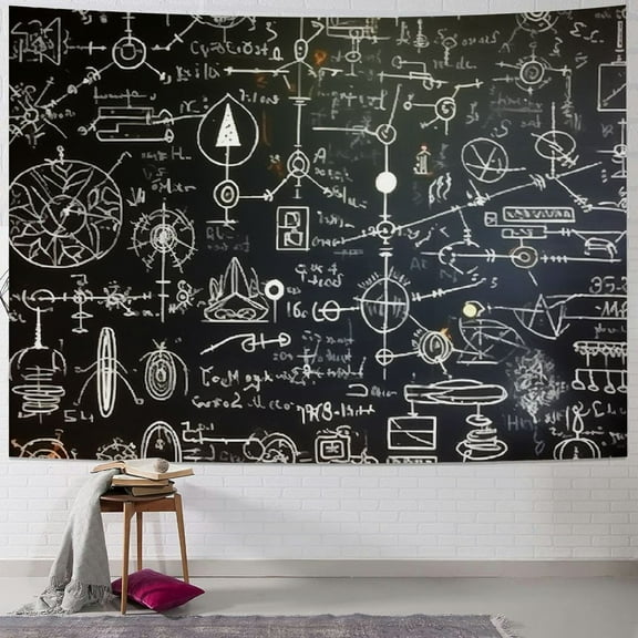 Patifu Science Diagrams Tapestry Wall Hanging Unique Style Graphic Tapestries Home Wall Decor Art for Living Room Bedroom Apartment Farmhouse Dorm - Short Plush Material (4 Sizes Available) 40x30inch