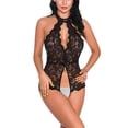 thumbnail image 4 of Lencería de mujer Mono de encaje sexy Ropa de dormir Cuerpo Ropa interior hueca, XL, Negro Inevent XX000097-14, 4 of 7