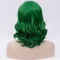 thumbnail image 5 of Unique Bargains Wigs for Women 16" Green Curly Wig with Wig Cap Natural Full Medium Wavy, 5 of 6