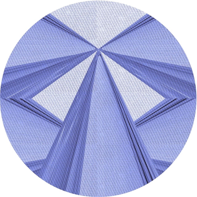Ahgly Company Jeans Ronds Lavables en Machine Intérieur Transitionnel Tapis Bleu, 7 Pieds Rond