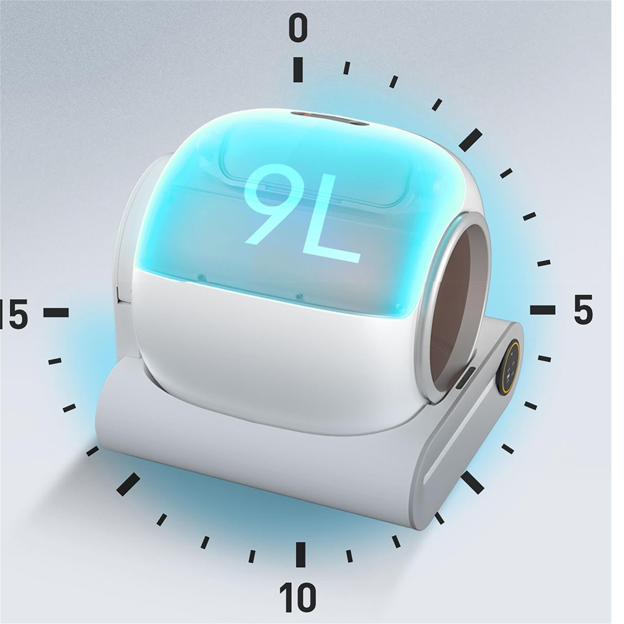 Pefilos 65L Large Capacity Smart Self-Cleaning Cat Litter Box, APP Control/Ionic Deodorizer for Multiple Cats Automatic Cat Litter Cleaning Robot, White Pefilos 65L Large Capacity Smart Self-Cleaning Cat Litter Box, APP Control/Ionic Deodorizer for Multiple Cats Automatic Cat Litter Cleaning Robot, White