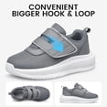 thumbnail image 6 of YHOON Boys Girls School Sports Shoe Lightweight Running Tennis Sneakers Slip on Walking Kids Shoes Grey Big Kid Size 3, 6 of 8