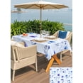 thumbnail image 5 of Outdoor Tablecloth with Umbrella Hole for Patio/Picnic/Party/Camping, Spring Purple Flowers Waterproof Table Cloth Rectangle Table Cover Washable, Wildflowers Pastoral Plants Country (52"x 70"), 5 of 8