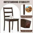 thumbnail image 5 of Gymax Set of 2 Dining Chairs Ladder Back Armless Side Chair w/ Solid Rubber Wood Legs, 5 of 7