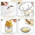 thumbnail image 3 of Mini picadora de alimentos eléctrica de 250 ml, inalámbrica, portátil, con un solo botón, fácil de limpiar, multifunción, para ajo, chile, verduras, carne, 3 of 5