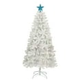 thumbnail image 6 of Syngar 6FT Artificial Pre-lit Christmas Tree, White Hinged Spruce Full Tree with 600 Tips and Metal Stand, 300 LEDs Lighted Xmas Ornaments Tree for Festival, Home, Office, Party Decorations, 6 of 7