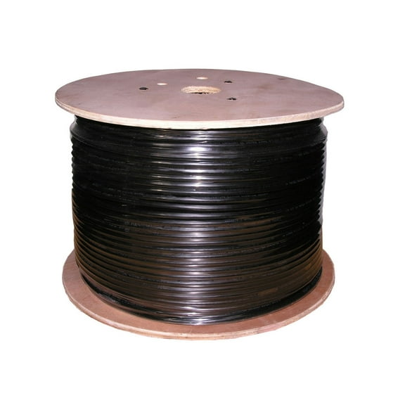 Monoprice Cat5e Ethernet Bulk Cable - 1000 Feet - Black | Network Internet Cord - Solid, 550Mhz, UTP, Pure Bare Copper Wire, Outdoor, 24AWG