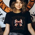 thumbnail image 3 of Touchdown Football Club Shirt | Brown Bow Game Day Tee for Women, Navy, Size XL, 3 of 6