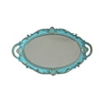 thumbnail image 2 of Cififendec Christmas Vintage Decorative Mirror Tray, Ornate Embossed Premium Mirror Dish for Xmas Vanity Table Accent Styling, 15.35"×9.65", Blue, 2 of 6