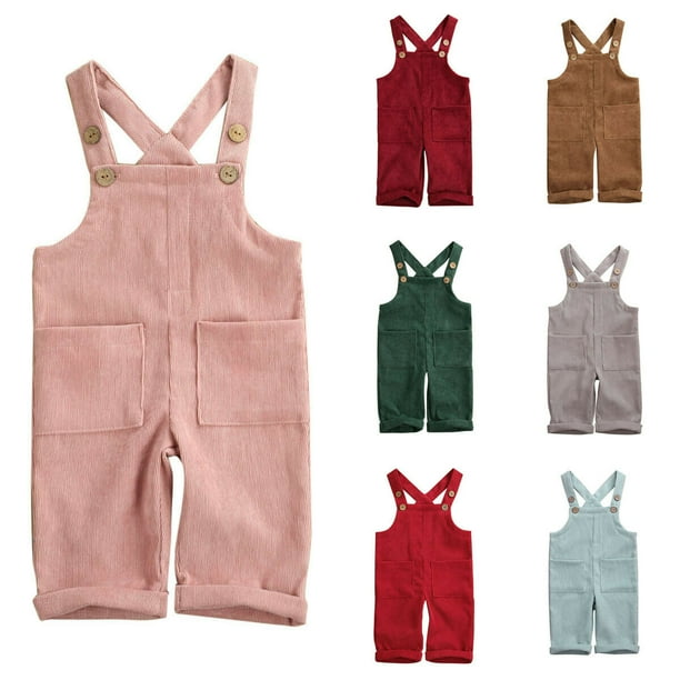 Cathery Toddler Baby Boy Girl Corduroy Romper Jumpsuit Bodysuit Outfits