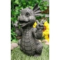 thumbnail image 5 of Ebros Whimsical Garden Dragon with Hippie Peace Sign Gesture Statue 10.5" Tall, 5 of 6