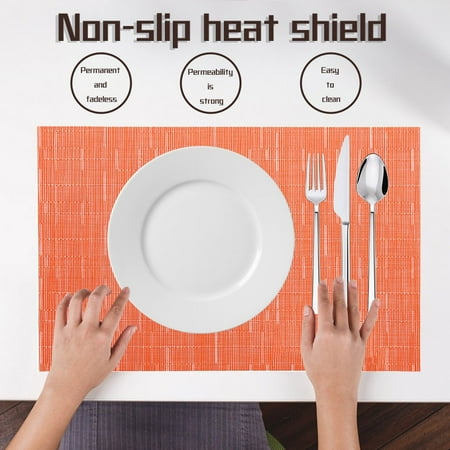 

European Style Non-Slip Heat Insulation Grain Solid Color Table Mat
