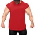 thumbnail image 2 of LADIGASU Men's Vintage Solid Color Casual Fitness Sport Permeability Round Neck Tank, 2 of 8