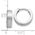 thumbnail image 3 of Sterling Silver Radiant Essence Textured Huggie Hoop Earrings, 3 of 4