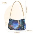 thumbnail image 3 of FORMRS Womens Shoulder Bag with Chain Strap Clutch Purse Cute Tote Handbag, Beautiful Floral Moon, 3 of 7