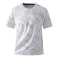 thumbnail image 3 of IhhxPro Men's Short Sleeve Lightning Print T-Shirt Quick-Dry Moisture-Wicking Summer Sport Tee Casual Athletic Fit Lightweight Gym Workout Running XS-2XL, 3 of 8
