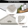 thumbnail image 2 of Questech Decor Shower Shelf, 5" Geo Lugged Footrest, Gray Matte, 2 of 8
